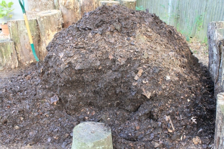 After extracting five wheelbarrows of compost for my vegetable garden, I've hardly made a dent in my pile.